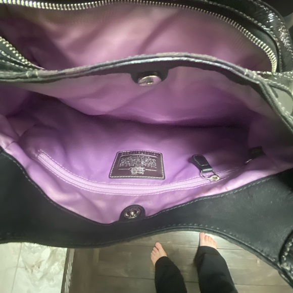 Black canvass coach bag - Picture 4 of 4